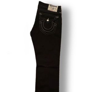 True Religion, black jeans, worn once, 34